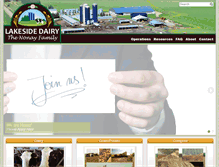 Tablet Screenshot of lakesidedairy.com